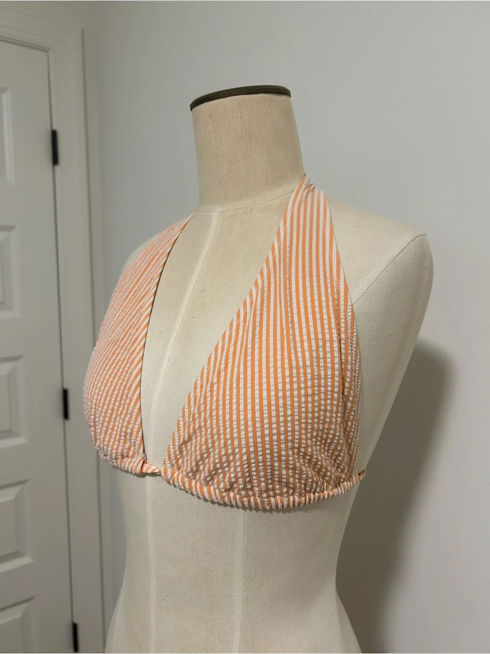 J. Crew Striped Halter Bikini Top